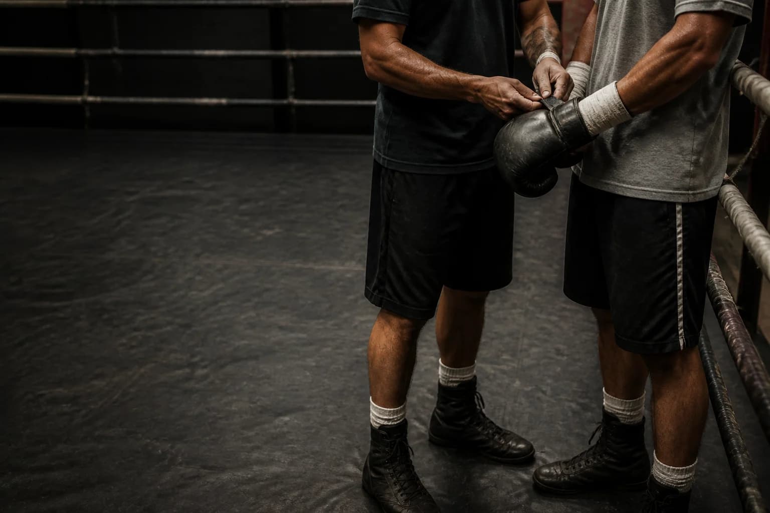 Boxing club training session
