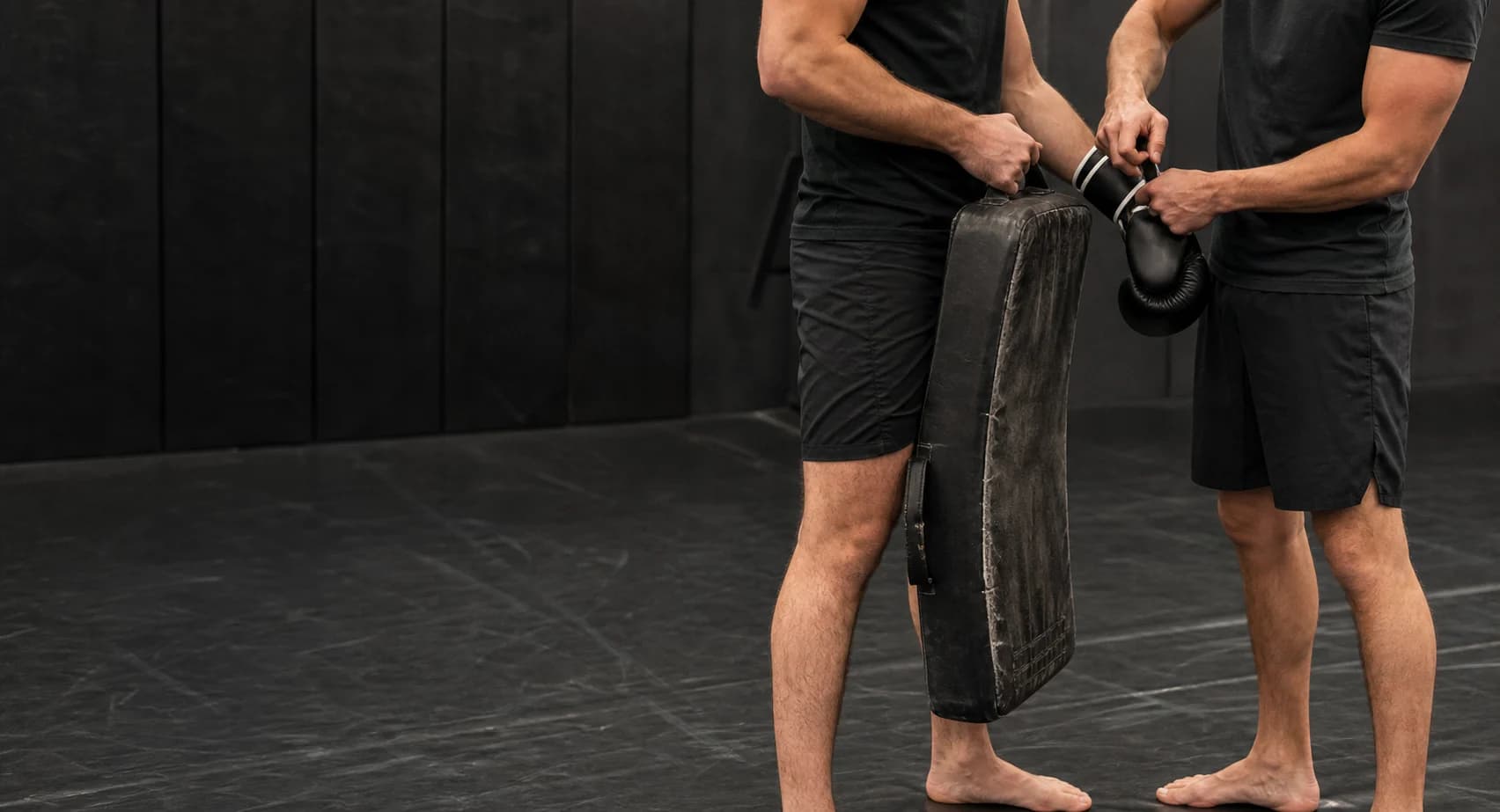 Kickboxing club training session