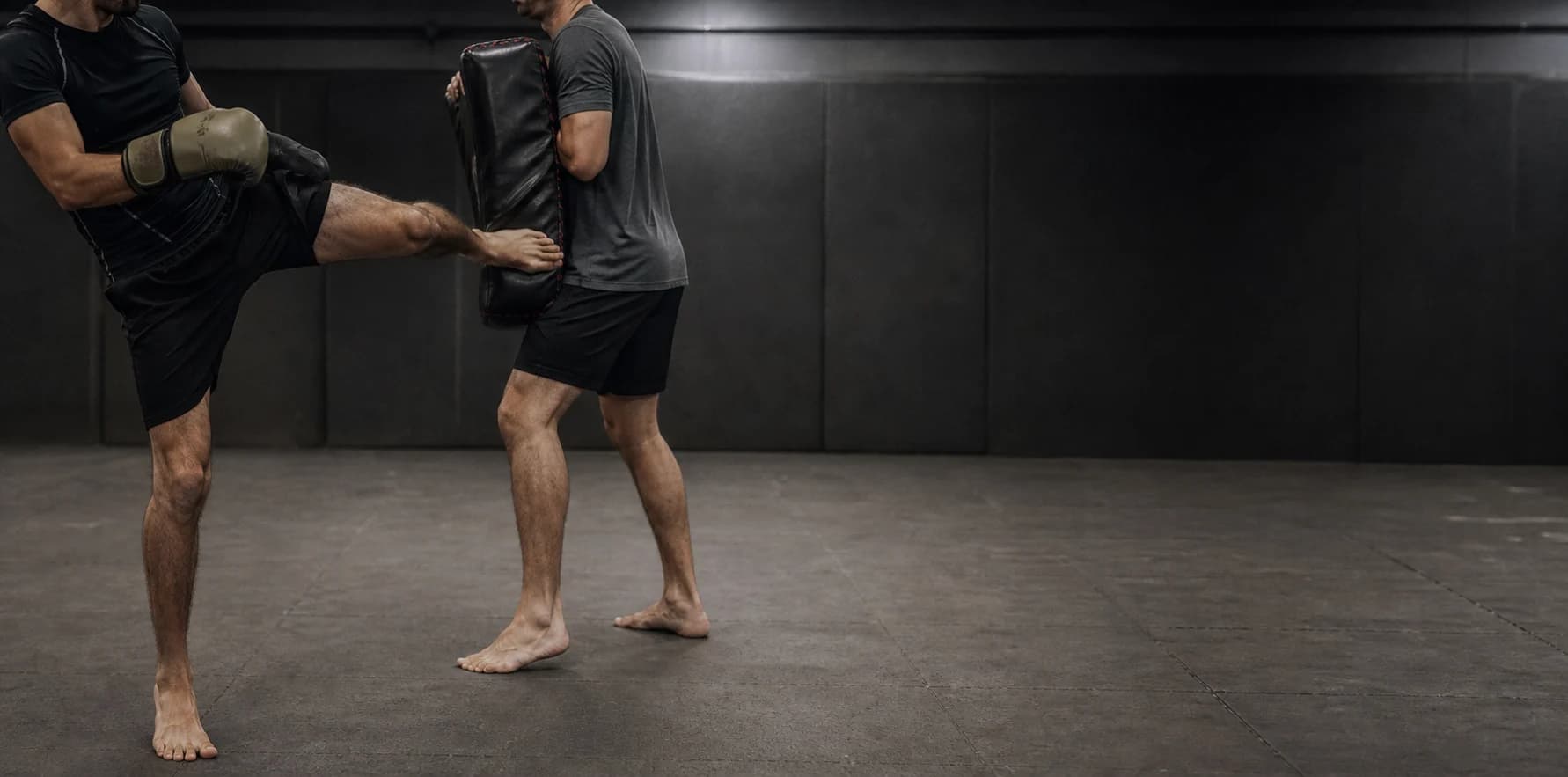 Kickboxing club training session
