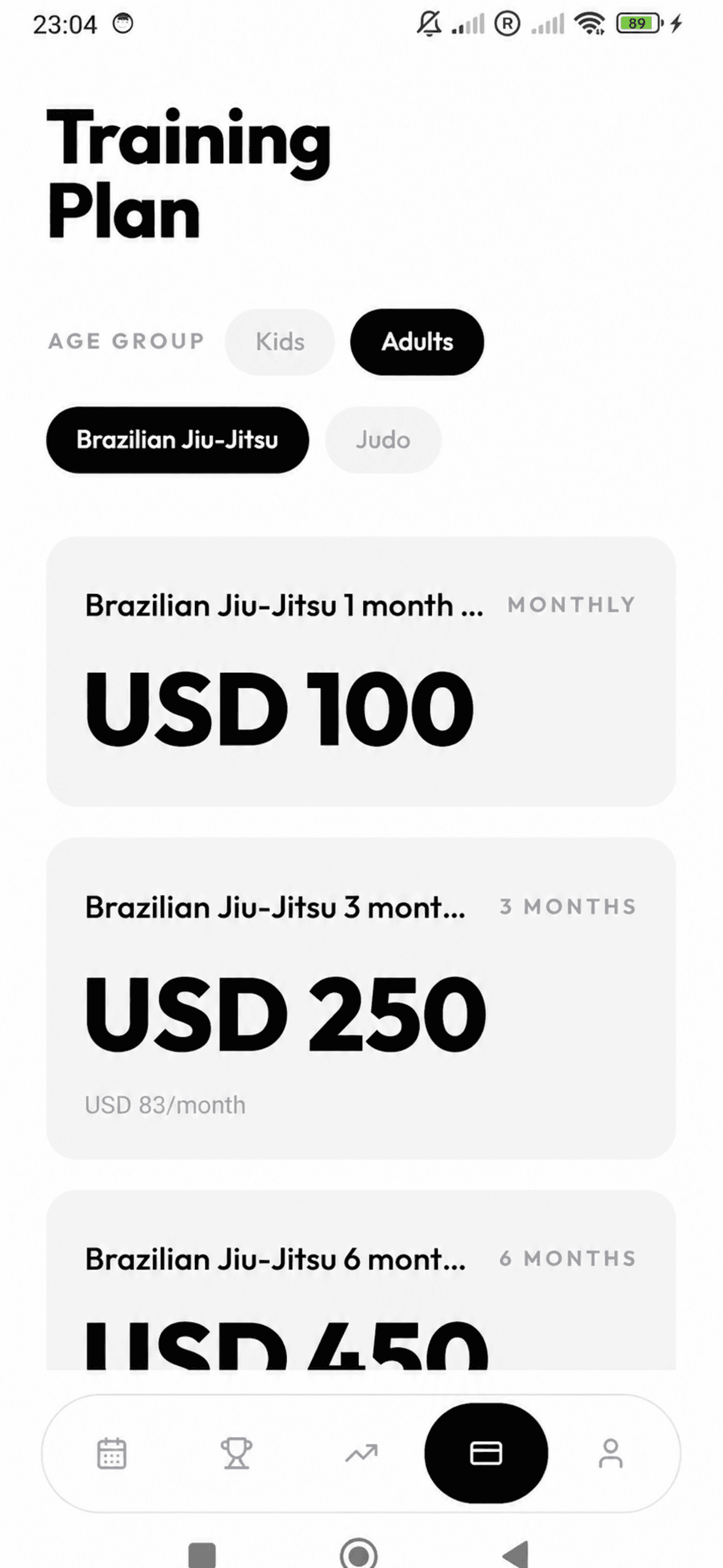 MatSync member mobile app: Memberships & payments